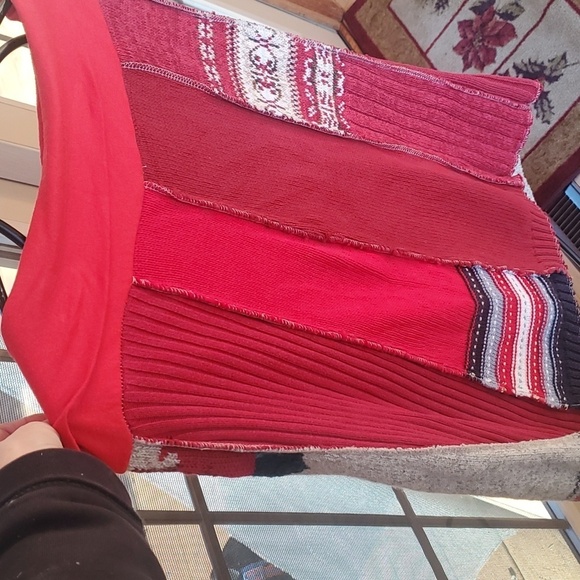 Upcycled Holiday Waist 35" Sz. M-L Skirt - Picture 3 of 6